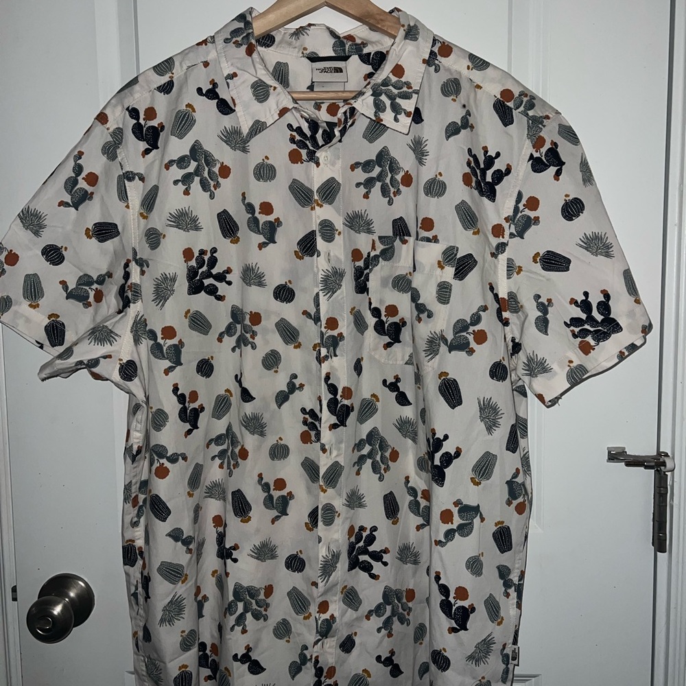 The North Face Cactus Pattern Shirt - White and Green